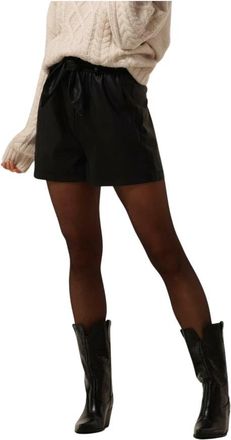 Notre-V Dames Broeken Leather Short Billy - Dames - Bermuda - Zwart - XS - Korte Broeken
