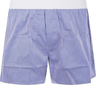 Tom Ford Boxer a righe in cotone - Blu