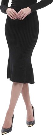 Stella McCartney Black Pleated Midi Skirt