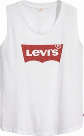 Levi's Womens LEVIS Womens Vest Tops Crew Neck Levi Sleeveless Ladies Summer Casual Tank Top S - White - Size: 10/8