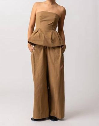 Line & Dot Tove Pants In Mocha
