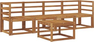 vidaXL Conjunto De Sof&aacute;s De Exterior 5 Uds. Natural Vidaxl