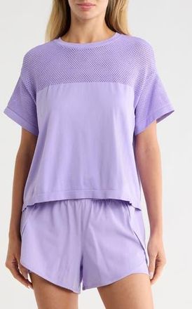 90 Degree by Reflex Seamless Net Worth Boxy T-Shirt in Desert Bloom at Nordstrom Rack, Size X-Small