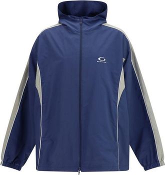 Balenciaga Blue Polyester Shell Mens Jacket
