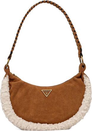 Guess Co Borsa tote Amita in pelle scamosciata - Marrone
