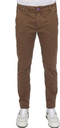 Hand Picked Slim-fit Broeken - Heren - Slim Fit Broeken - Bruin - W38 - Katoen - Broeken