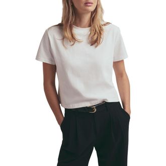 Favorite Daughter The Favorite Organic Cotton T-Shirt in White at Nordstrom, Size Large