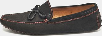 Tod's Tods Black Suede Driver Loafers