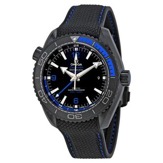 Omega Pre-owned Omega Seamaster Planet Ocean GMT Black Dial Mens Watch 215.92.46.22.01.002