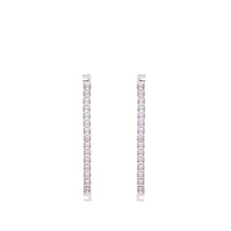 Elisabetta Franchi Oorbellen met strass - Dames - Oorbellen - Wit - ONE Size - Accessoires