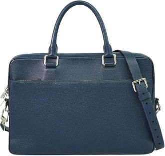 Louis Vuitton Pre-owned Handbags, male, Blue, Size: ONE SIZE Pre-owned Porte-documents Business Bag