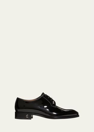 Christian Louboutin Mens Chambeliss Patent Red-Sole Oxfords