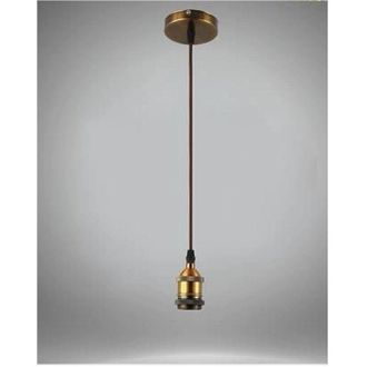 Trade Shop Trade Shop Traesio - Trade Shop - Lampadario Portalampada A Sospensione Per Lampadine E27 Pendente 2 Metri E27-2m - Oro
