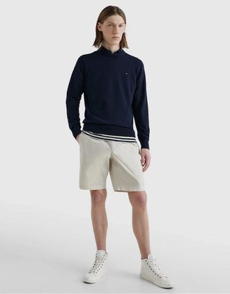 Tommy Hilfiger Mens Tommy Hilfiger 1985 Mens Crew Neck Jumper - Desert Sky - Blue/Black - Size: 42