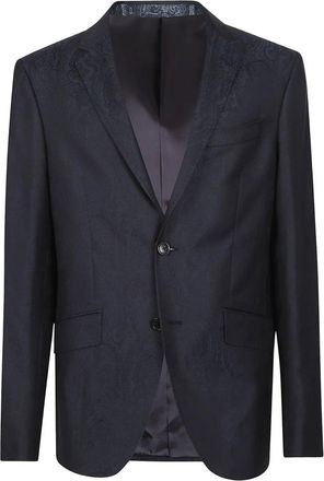 Etro Kostuums, Heren, Blauw, XL, Leer, Roma Jas