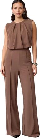 Co'Couture Jumpsuits & Playsuits, Dames, Bruin, XL, Polyester, Falcon CC Pleat Jumpsuit