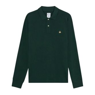 Brooks Brothers Supima Katoen Piqu&eacute; Polo met Logo - Heren - Tops - Groen - Maat: XL Katoen