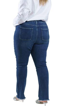 NYDJ Plus - Marilyn High Rise Straight Leg With Frayed Hem In Cambridge
