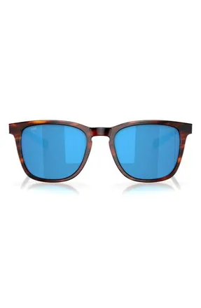 Costa Sullivan 53mm Mirrored Square Sunglasses in Tortoise at Nordstrom