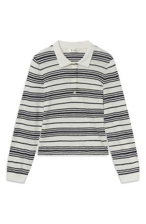 Frame Denim Relaxed Fit Stretch Linen Button-Up Shirt in Cream Multi at Nordstrom, Size X-Small