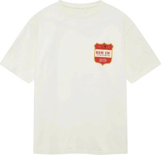 Rhude Filtaro Crest T-shirt - Heren - T-shirts - Wit - L - Katoen - Tops