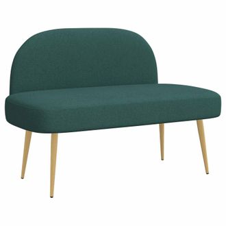 vidaXL Banco Tapizado Con Respaldo Verde Oscuro 110 X 60 X 76 Cm Vidaxl