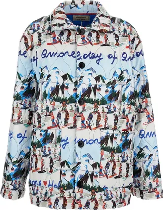 Alessandro Enriquez Jack met knopen en print - Wit
