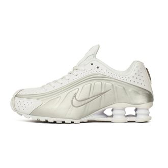 Nike Fitness, Dames, Wit, 38 EU, Wit Metallic Zilver Shox R4 Sneakers
