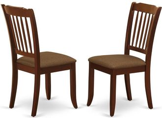 East West Furniture Dining Chair Mahogany, DAC-MAH-C