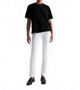 AG - Adriano Goldschmied Mari High Rise Slim Straight Jeans In White