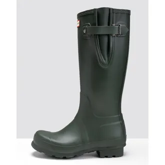 Hunter Original Side Adjustable Mens Wellington Boots - Olive material_Rubber - Size UK 11