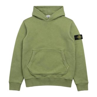 Stone Island Hooded Sweatshirt - male - Stone Island - Kids Sweatshirts - Green - 12 Y - Kids