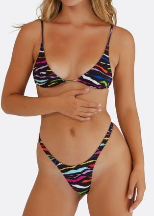 Minimale Animale Nolita Thong Bikini Bottom in Tiger Print at Nordstrom, Size Small