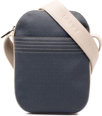 Loewe Pre-owned Loewe Bicolor Embossed Repeat Anagram Leather Crossbody Ladies KYOZE0BEQAAHOK00