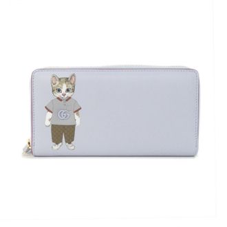 Gucci Light Blue Leather Long Wallet (Bi-Fold) (Pre-Owned)