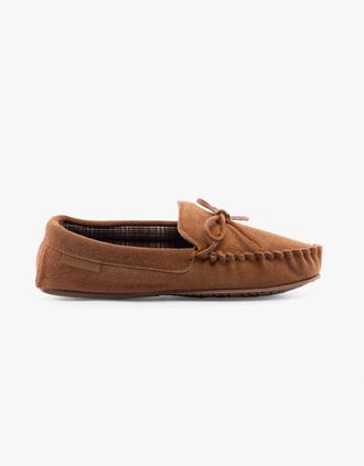 Hush Puppies Mens Hush Puppies CLYDE Mens Slippers Tan - Brown - Size: 10