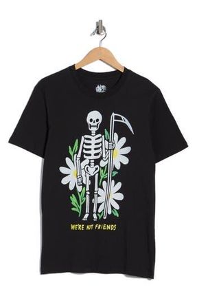 Goodie Two Sleeves Flower Skeleton Graphic T-Shirt in Black at Nordstrom Rack, Size Xx-Large