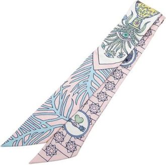 Herm&egrave;s Pre-owned Scarves, female, Pink, Size: ONE SIZE Pre-owned La Danse Des Amazones Twilly Scarf
