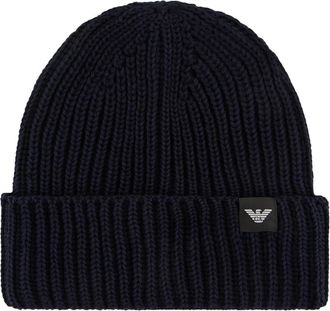 Emporio Armani Stijlvolle Beanie - Heren - Hoeden - Blauw - M - Accessoires