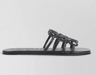 Loewe leather petal slides