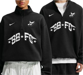 Nike SB Skate 1 2-Zip Fleece Crew-Neck Sweatshirt Black IM5463-010