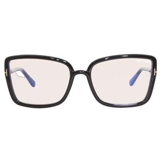 Tom Ford FT5813-B001 Butterfly Full Rim Eyeglasses - Black