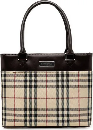 Burberry Pre-owned Burberry House Check Canvas Handbag Ladies QWF15C2GBTNYLNDT
