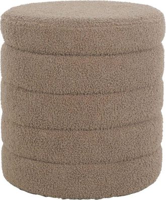 Sweeek Sweeek - Taburete Ba&uacute;l Borreguito, Snow, Pardo, 37x37x40 Cm