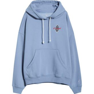 Free People FP Movement Final Call Graphic Hoodie in Dark Slate Combo at Nordstrom, Size X-Large Regular