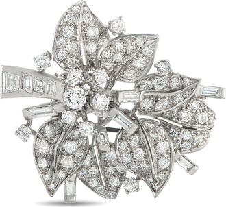Seaman Schepps Platinum 4.50ct Diamond Brooch SS27-121525