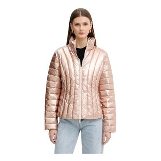A|X Armani Exchange Opstaande kraag gewatteerde jas - Dames - Winterjassen - Geel - S - Leer - Jassen