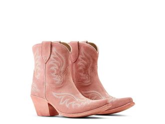 Ariat Chandler Western Boots Womens Shoes Carnation Pink Suede : 9.5 B - Medium, Leather