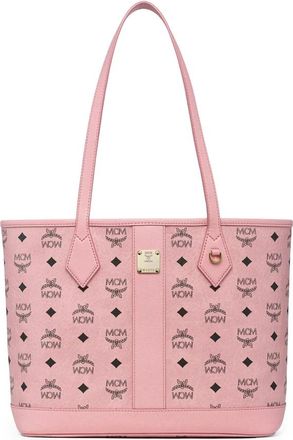 MCM M&uuml;nchen Tote - Dames - Shoppers - Roze - ONE Size - Leer - Tassen