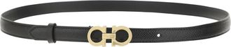 Ferragamo Womens Leather Belt Grey Bicoloured Black Calf Bos Taurus E Braces